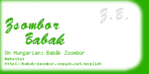 zsombor babak business card