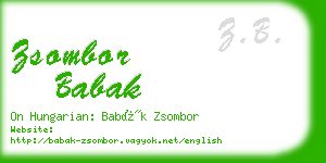 zsombor babak business card